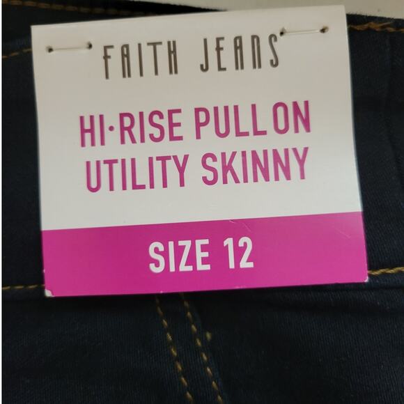 NWT Hi-Rise Pull On Utility Skinny Jeans Patch Pocket Western Country Retro - 12 - Picture 3 of 8